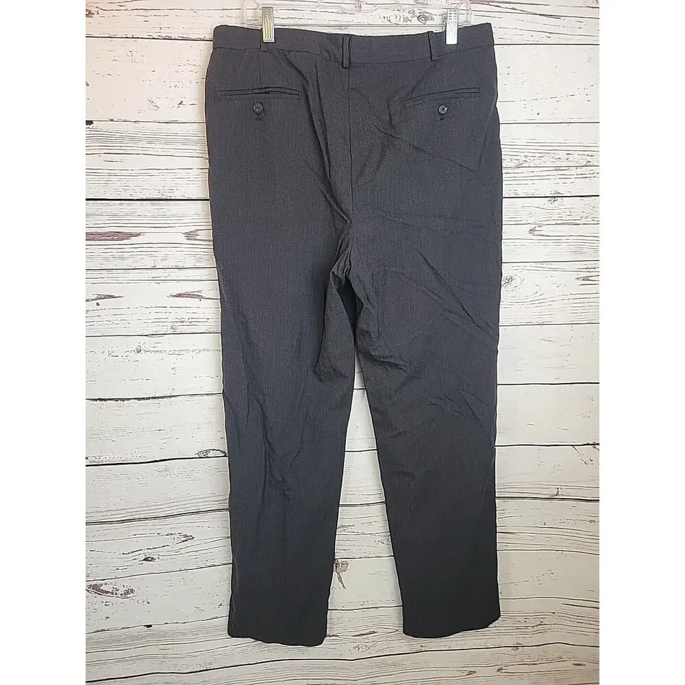 Lands' End Black Straight Leg Wool Career Casual‎ Dress Pants Mens Size 34 Long